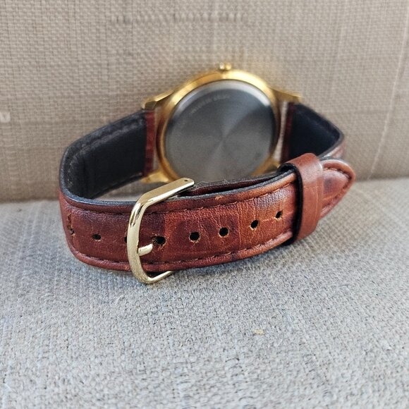 Vintage Lorus Quartz Wristwatch Minnie Mouse Disney Brown Leather strap Watch - Picture 7 of 11